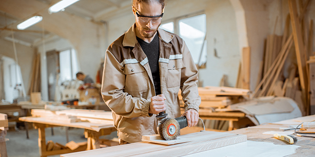 Worker At The Carpentry Manufacturing