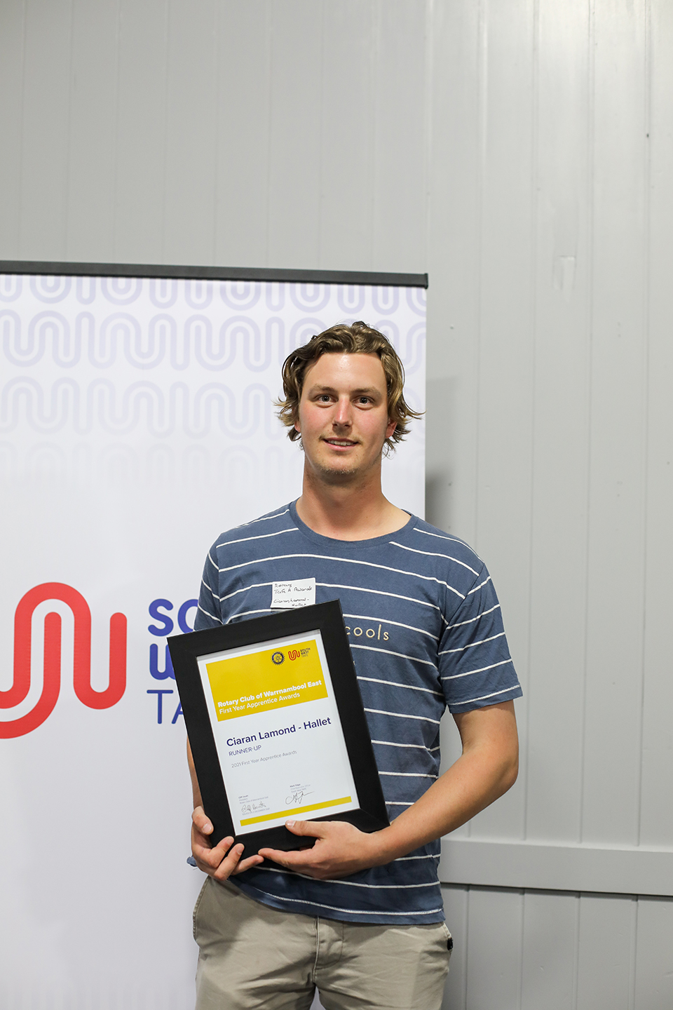 2021 Rotary Club of Warrnambool East First Year Apprentice Award runner-up, Ciaran Lamond-Hallett.