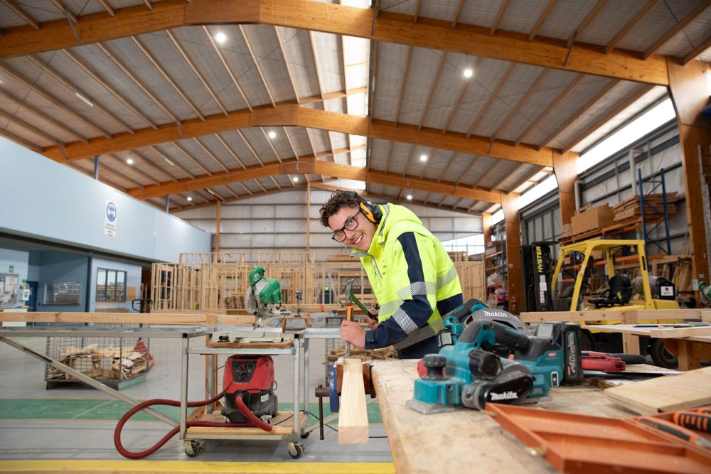 Carpentry apprentice competing in the WorldSkills South West Region competition.