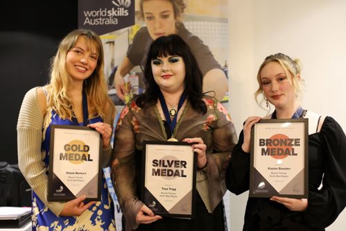 Beauty WorldSkills South West Region award winners.