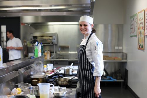 Cookery student competing in the WorldSkills South West Region competition.